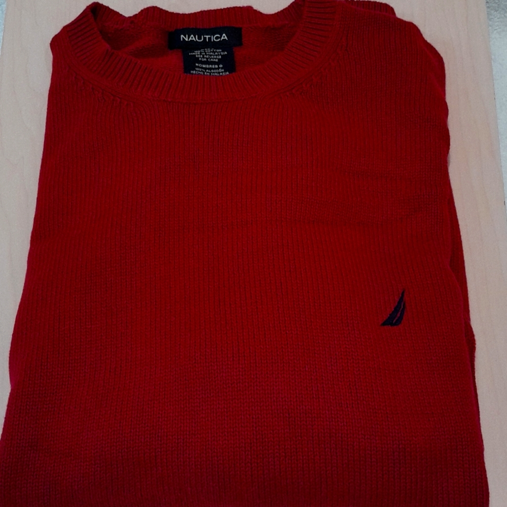 Nautica Red Sweater  Large
